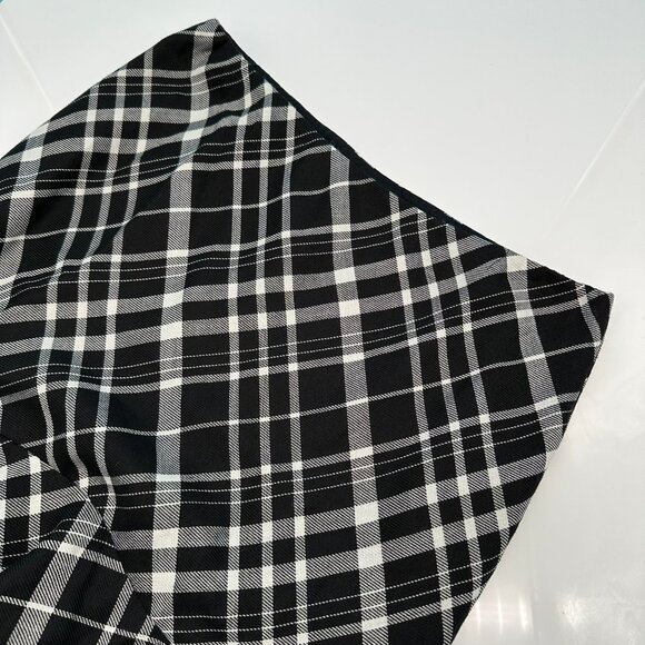 Lauren Ralph Lauren Petite Plaid Print Trumpet Midi Skirt, Size Small,‎ Black - Picture 1 of 9